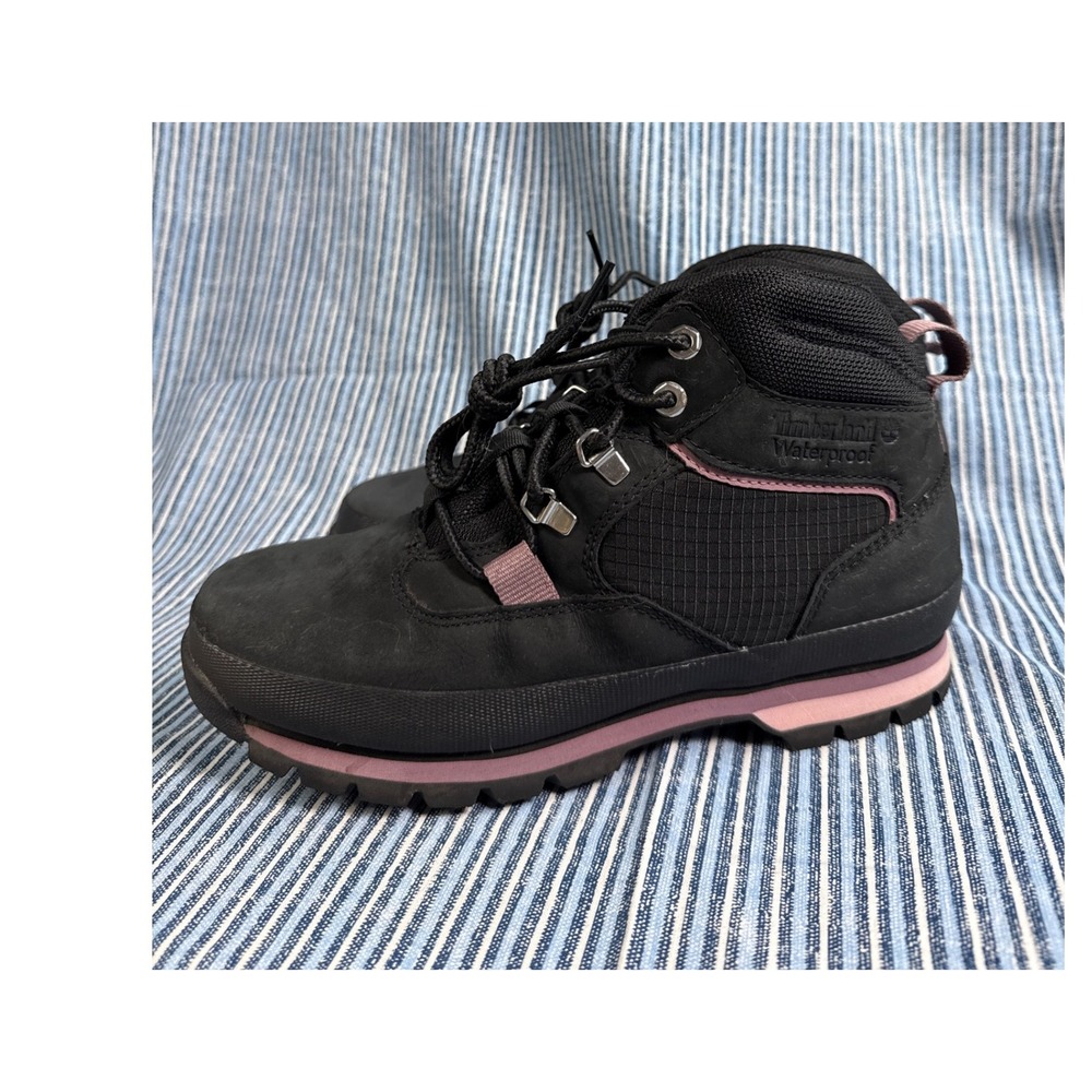 Timberland Womens Euro‎ Mid Waterproof Lace Up Hiking Nubuck Boots A2K2Q Size 8 - Picture 4 of 13